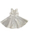 A Silver Sleeveless Dresses from bloomB in size 2T for girl. (Back View)