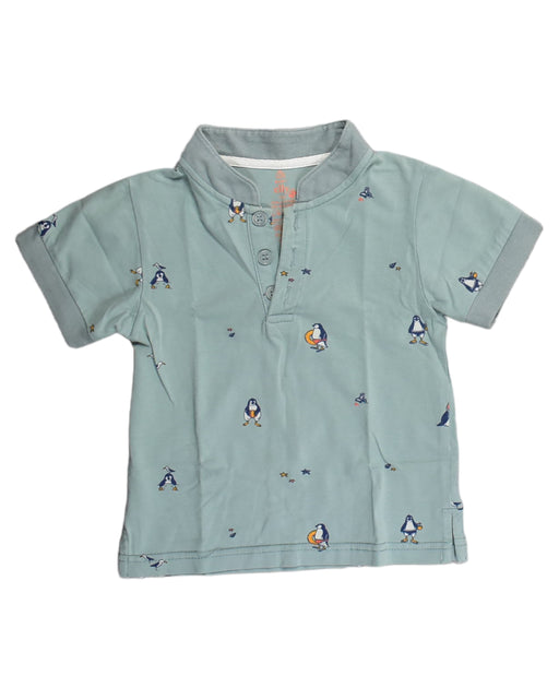 A Blue Short Sleeve Polos from Elly in size 6-12M for boy. (Front View)
