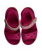 A Pink Sandals from Crocs in size 4T for girl. (Back View)