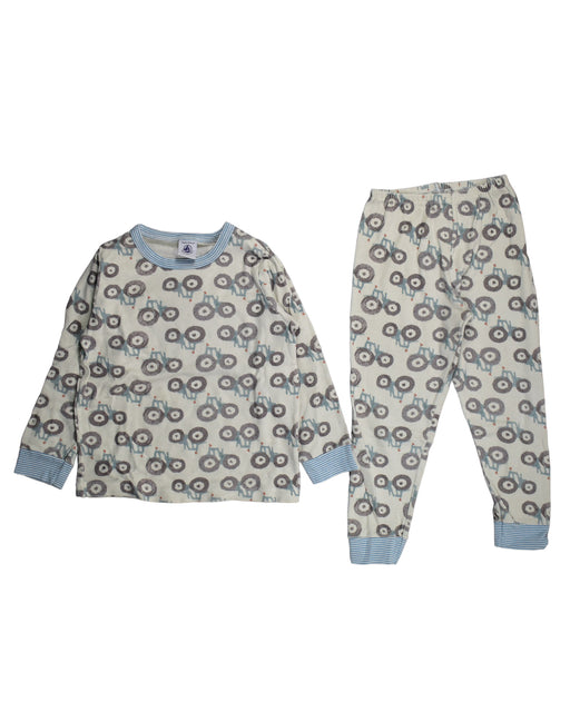 A Ivory Pyjama Sets from Petit Bateau in size 4T for neutral. (Front View)