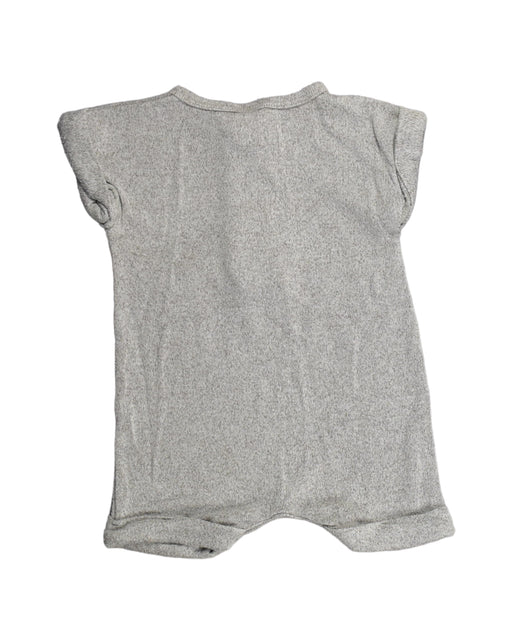 A Grey Rompers from Lou Lou and Company in size 6-12M for girl. (Front View)