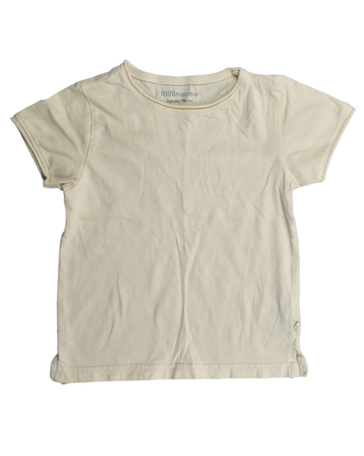 A Beige T Shirts from Minimalisma in size 3T for girl. (Front View)