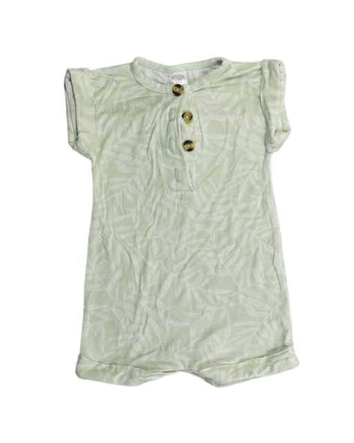 A Green Rompers from Lou Lou and Company in size 3-6M for girl. (Front View)