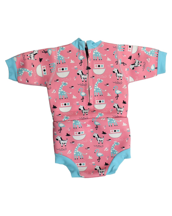 A Pink Swimsuits from Splash About in size L for girl. (Back View)