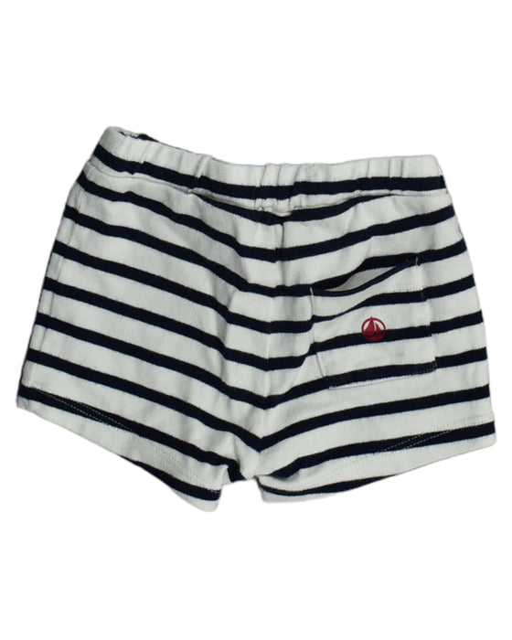 A White Shorts from Petit Bateau in size 6-12M for girl. (Back View)