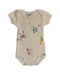 A Beige Bodysuits from Petit Bateau in size 6-12M for girl. (Front View)