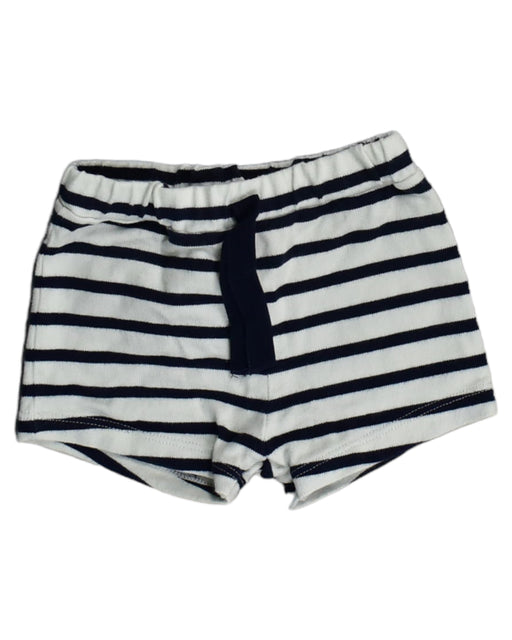 A White Shorts from Petit Bateau in size 6-12M for girl. (Front View)