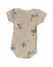 A Beige Bodysuits from Petit Bateau in size 6-12M for girl. (Back View)