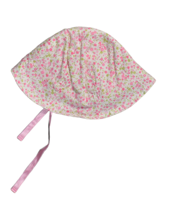 A Pink Sun Hats from Miki House in size 0-3M for girl. (Back View)