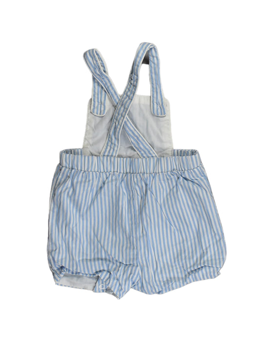 A Blue Overall Shorts from Jacadi in size 6-12M for girl. (Back View)