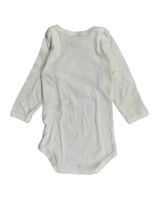 A White Bodysuits from Petit Bateau in size 6-12M for boy. (Back View)