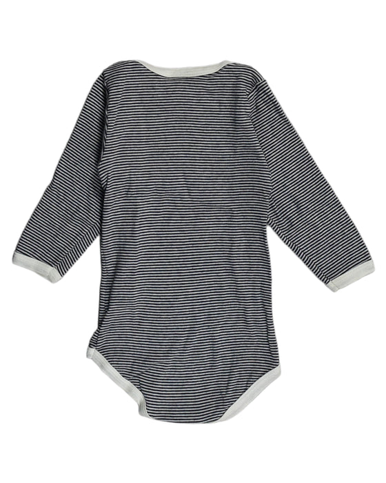 A Black Bodysuits from Petit Bateau in size 6-12M for boy. (Back View)