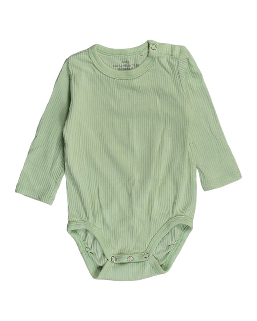 A Green Bodysuits from Arket in size 3-6M for neutral. (Front View)