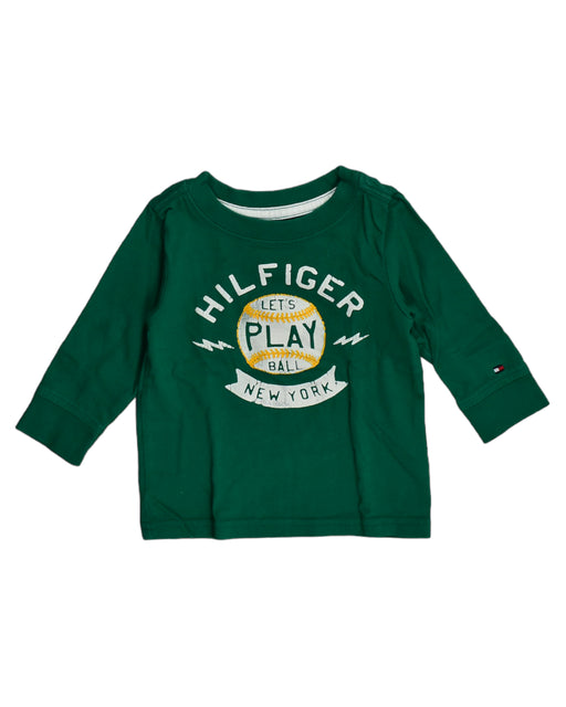A Green Long Sleeve Tops from Tommy Hilfiger in size 6-12M for boy. (Front View)
