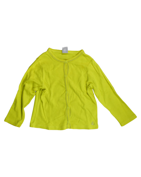 A Green Cardigans from Petit Bateau in size 18-24M for girl. (Front View)