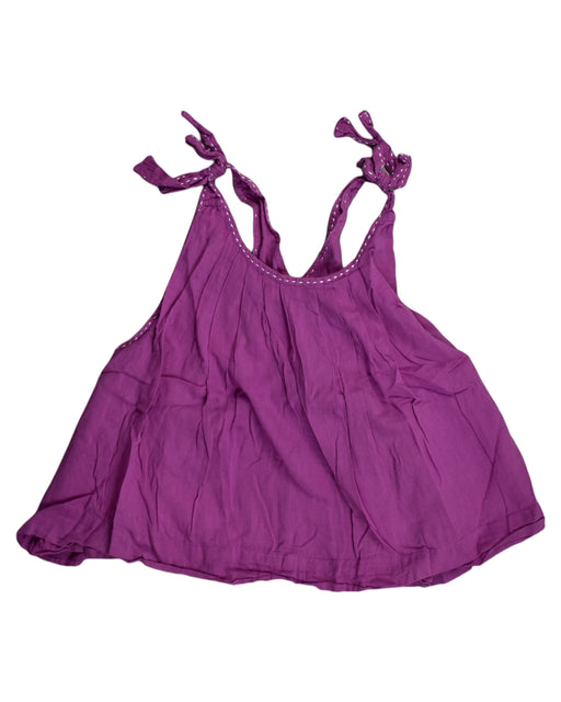 A Purple Sleeveless Tops from Velveteen in size 6T for girl. (Front View)