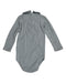 A Grey Bodysuits from Bonton in size 12-18M for boy. (Back View)