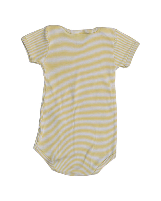 A Yellow Bodysuits from Petit Bateau in size 6-12M for girl. (Back View)