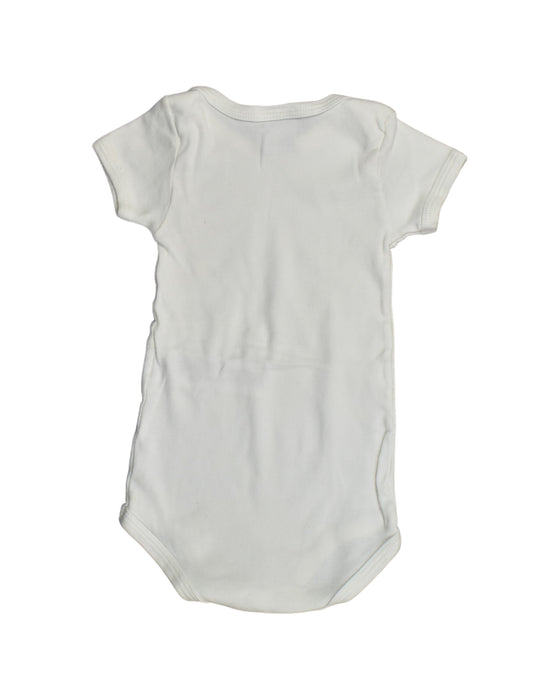A White Bodysuits from Petit Bateau in size 6-12M for boy. (Back View)