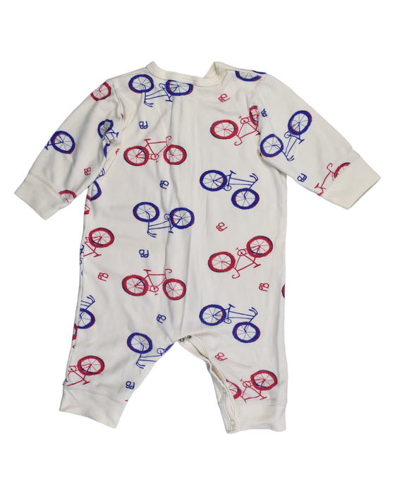 A White Onesies from Petit Bateau in size 3-6M for boy. (Back View)