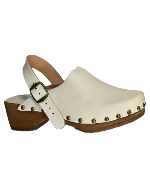 A White Sandals from Bonpoint in size 12Y for girl. (Front View)