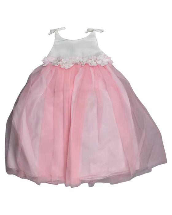 A White Sleeveless Dresses from Joan Calabrese in size 2T for girl. (Front View)