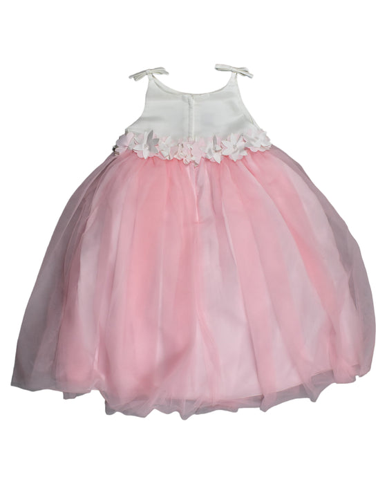 A White Sleeveless Dresses from Joan Calabrese in size 2T for girl. (Back View)