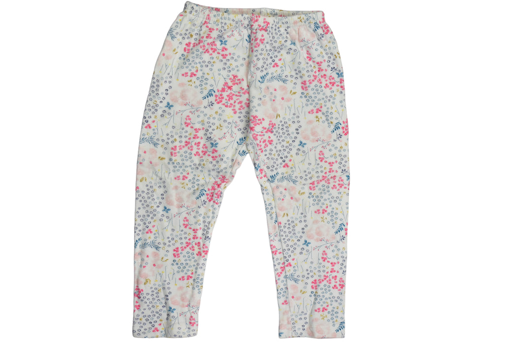 A White Pyjama Sets from Petit Bateau in size 3T for girl. (Back View)