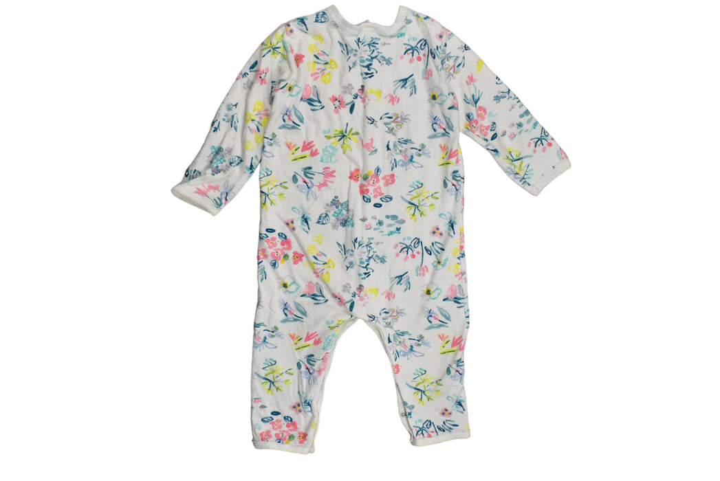 A White Jumpsuits from Petit Bateau in size 18-24M for girl. (Back View)