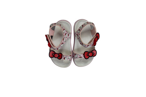 A White Sandals from Native Shoes in size 3T for girl. (Front View)
