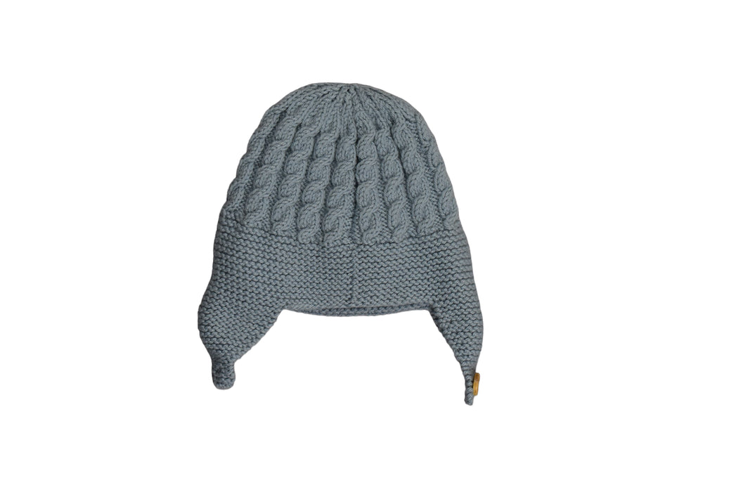 A Grey Beanies from Little Perriam in size 6-12M for neutral. (Back View)