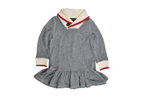 A Grey Long Sleeve Dresses from Polo Ralph Lauren in size 3T for girl. (Front View)