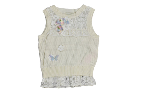 A White Sweater Vests from Nicholas & Bears in size 3T for girl. (Front View)