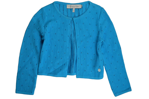 A Blue Cardigans from Christian Dior in size 3T for girl. (Front View)