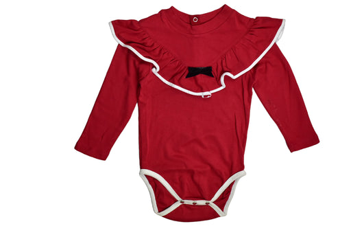 A Red Bodysuits from baby baby cool in size 12-18M for girl. (Front View)