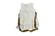 A White Sleeveless Dresses from Lovely Lace Baby in size 6-12M for girl. (Front View)
