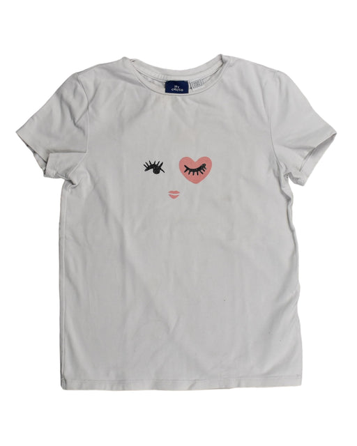 A Grey T Shirts from Chicco in size 6T for girl. (Front View)