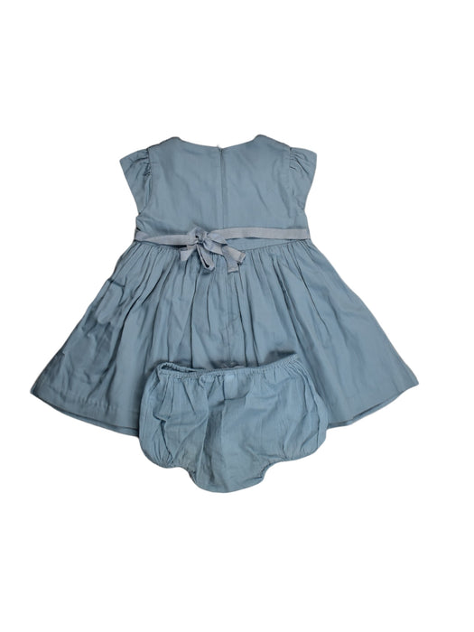 A Blue Dress Sets from Chateau de Sable in size 12-18M for girl. (Back View)