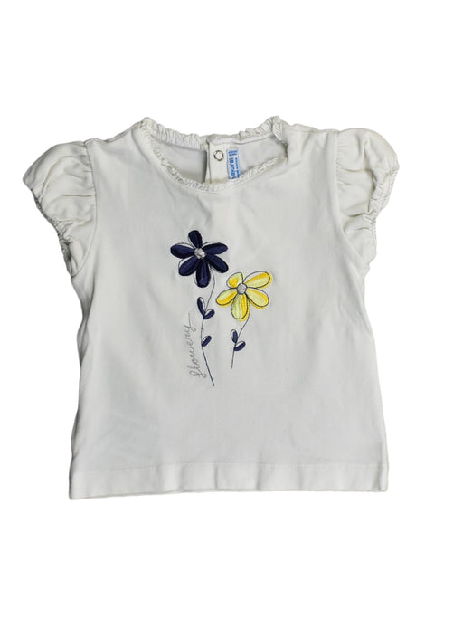 A White Short Sleeve Tops from Mayoral in size 18-24M for girl. (Front View)