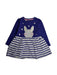A Blue Long Sleeve Dresses from Monsoon in size 18-24M for girl. (Front View)