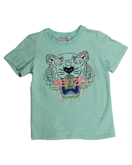 A Green T Shirts from Kenzo in size 4T for boy. (Front View)