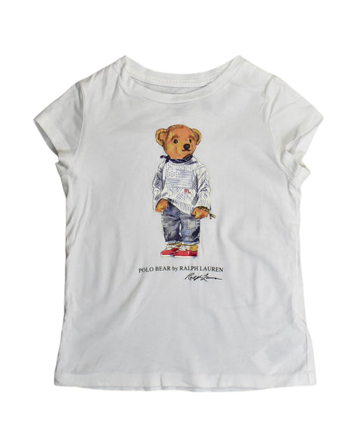 A White T Shirts from Polo Ralph Lauren in size 3T for girl. (Front View)