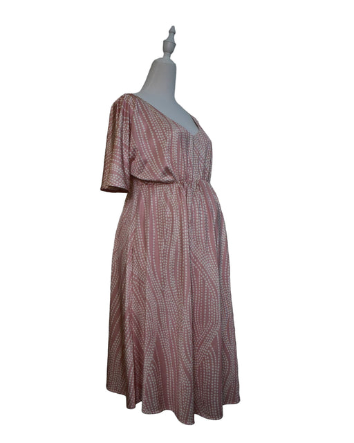 A Pink Short Sleeve Dresses from Tiffany Rose in size M for maternity. (Front View)