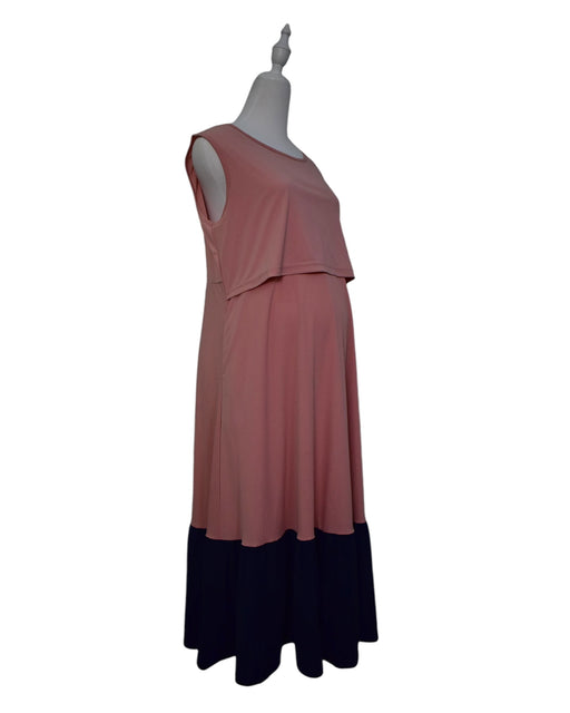 A Pink Sleeveless Dresses from Jump Eat Cry in size M for maternity. (Front View)