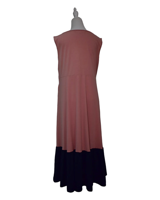 A Pink Sleeveless Dresses from Jump Eat Cry in size M for maternity. (Back View)