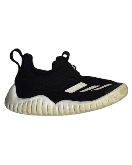A Black Sneakers from Adidas in size 13Y for boy. (Front View)