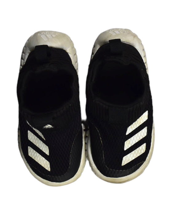 A Black Sneakers from Adidas in size 13Y for boy. (Back View)