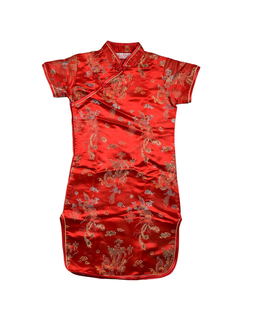 A Red Short Sleeve Dresses from Retykle in size 12Y for girl. (Front View)
