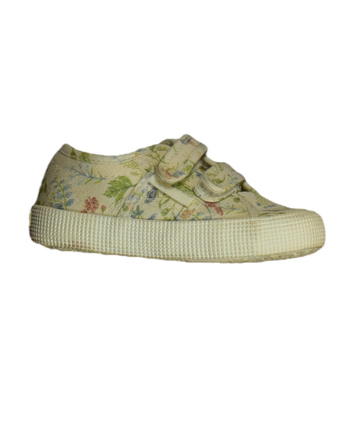 A Yellow Sneakers from Superga in size 3T for girl. (Front View)