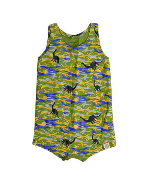 A Multicolour Sleeveless Rompers from Le Petit Society in size 6-12M for boy. (Front View)